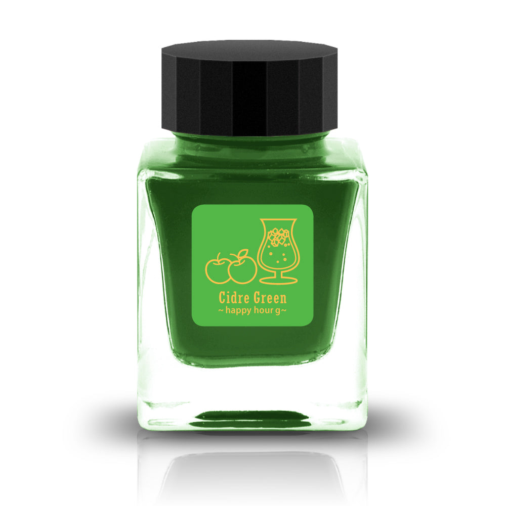【期間限定】平山萬年堂 インク30ml Cidre Green【ラメ入り】【香り付き】
