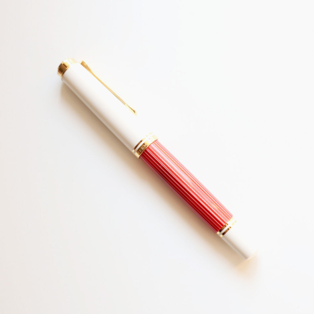 【限定品】Pelikan(ペリカン) 万年筆 スーベレーン600 レッドホワイト 極細字/細字/中字/太字