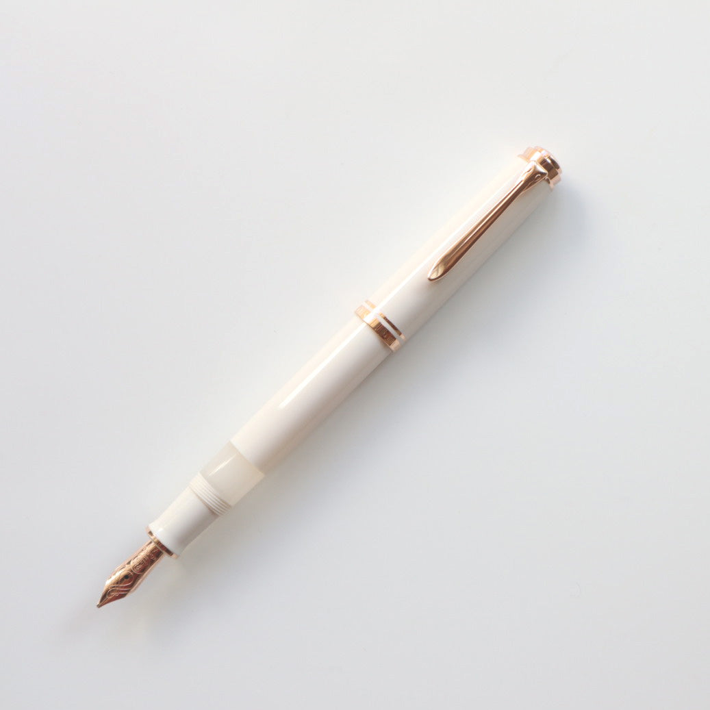 【限定品】Pelikan(ペリカン) 万年筆 スーベレーン600 ホワイト&ローズゴールド 極細字/細字/中字/太字