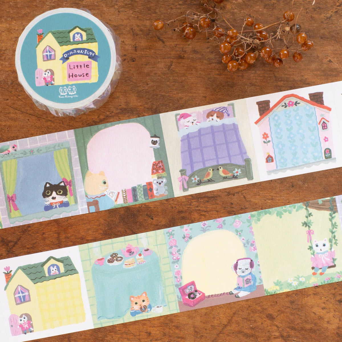 手紙社 ロールふせんましかく Little House