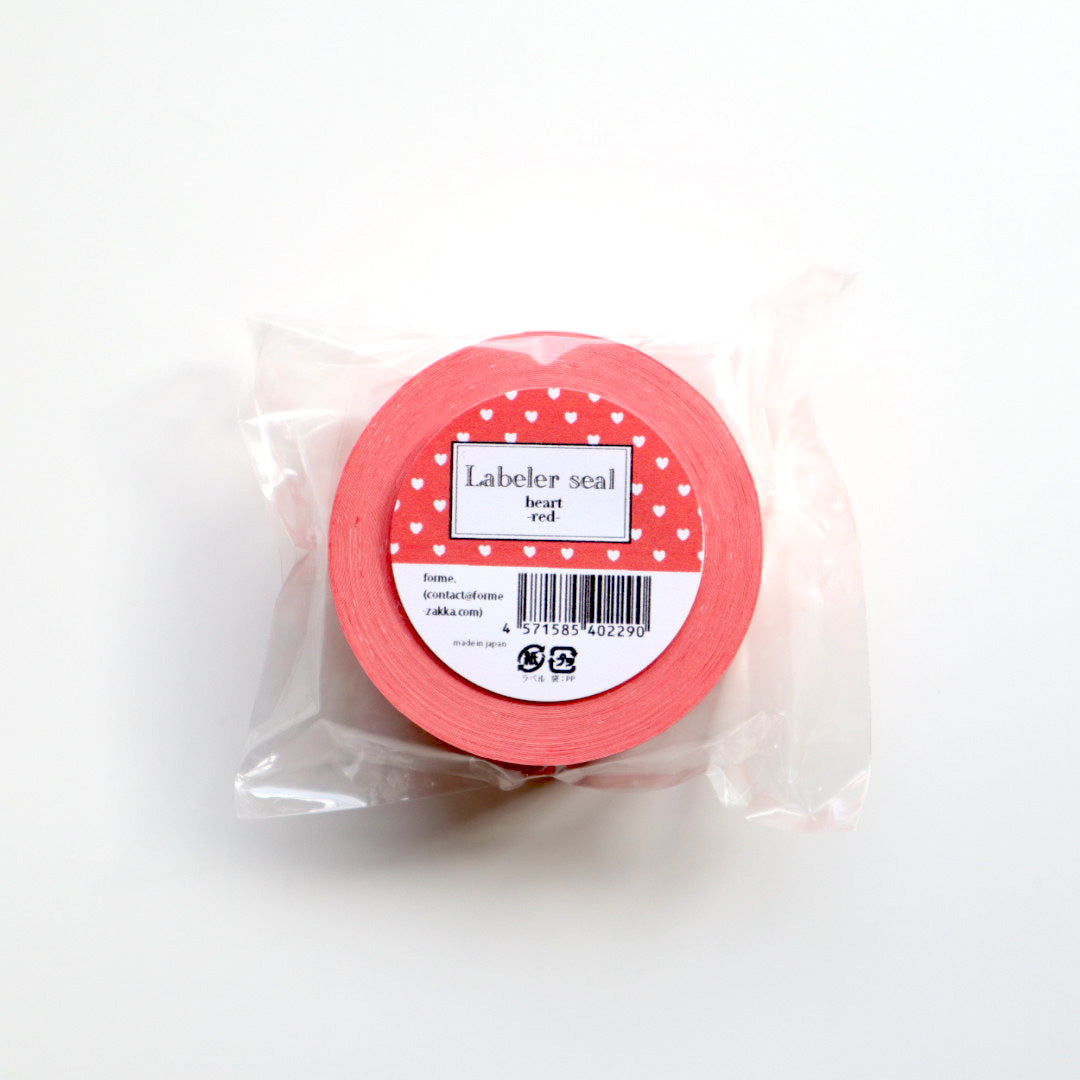 forme.(フォルム) ラベラーシール ハート レッド