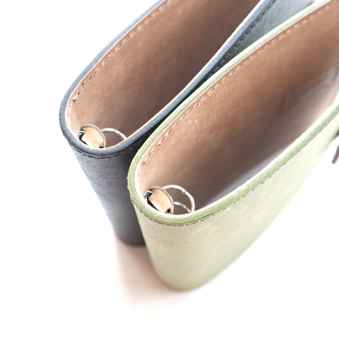 forme.(フォルム) 筆屋-ぺんや- システム手帳 M5スクエア Maya Belly dark grey×grey