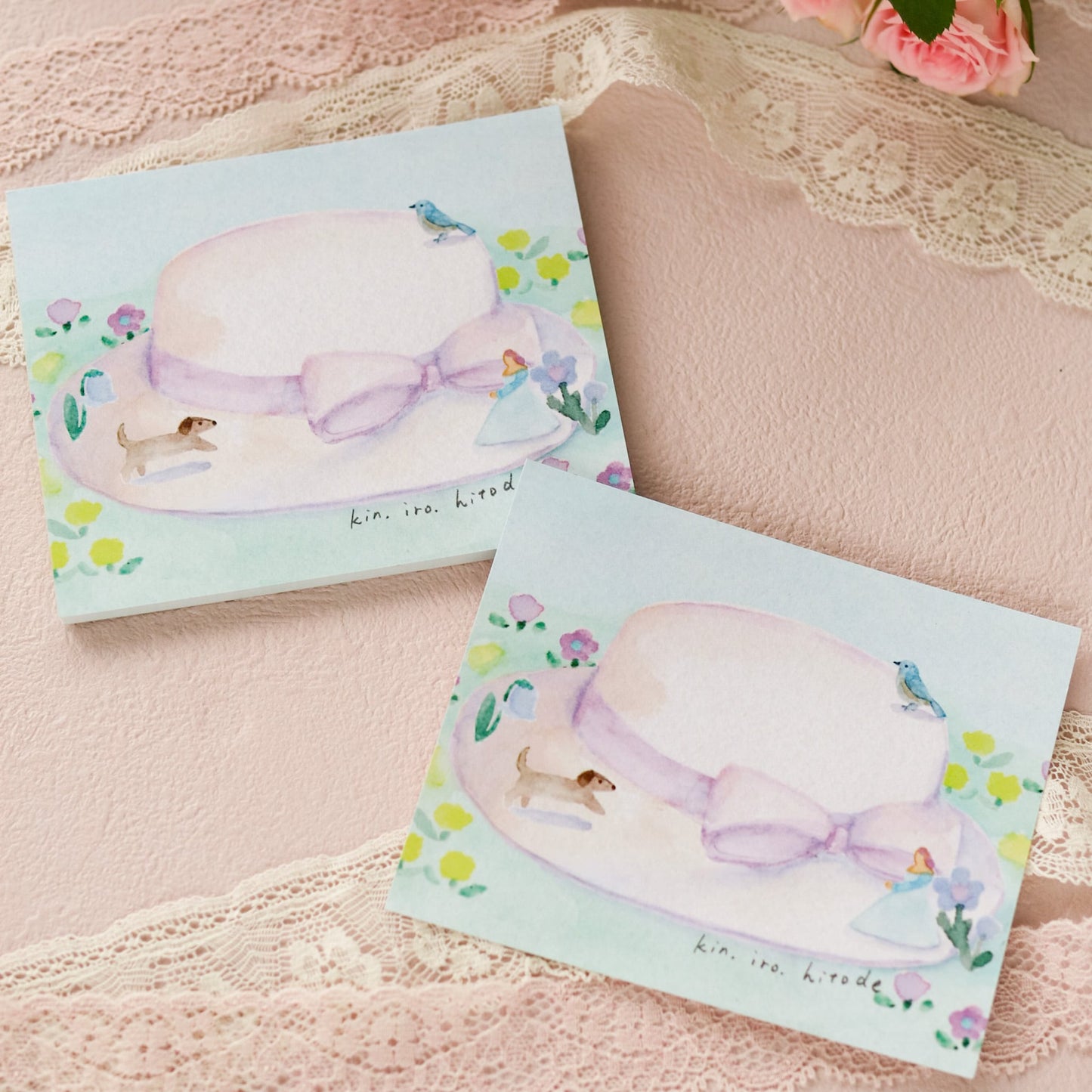 kin.iro.hitode(キンイロヒトデ) メモ帳 帽子の思い出