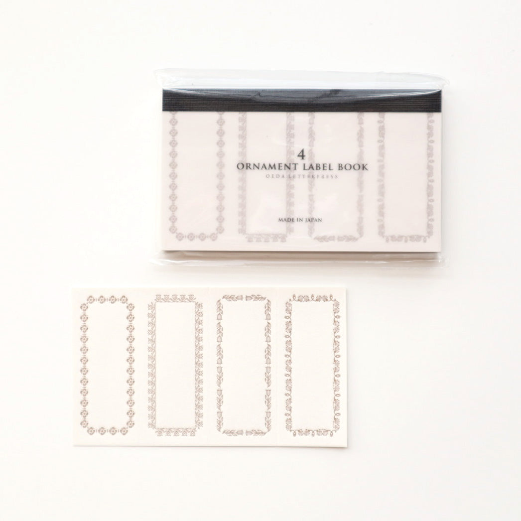大枝活版室 4ORNAMENT LABEL BOOK BRONZE【活版印刷】