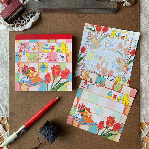 ant!ant!!ant!!!(アント!アント!!アント!!!) ましかくメモ帳 チューリップ