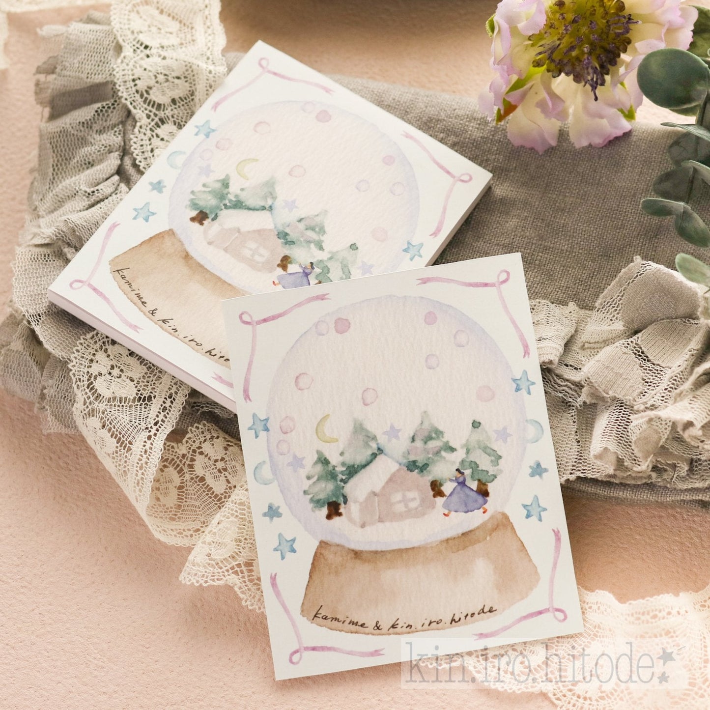 kin.iro.hitode(キンイロヒトデ) メモ帳 スノードーム