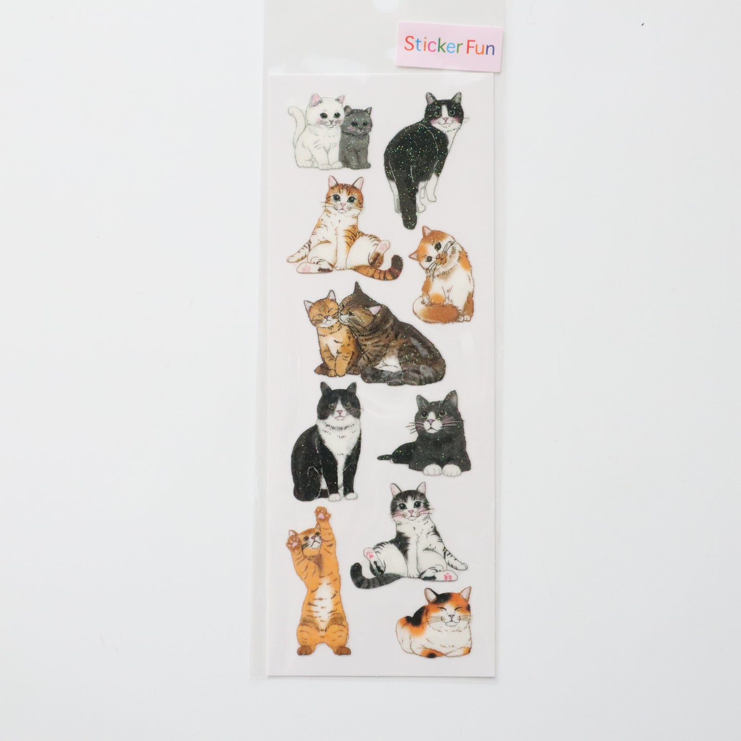 奥山商会 ラメ入りシール ネコ