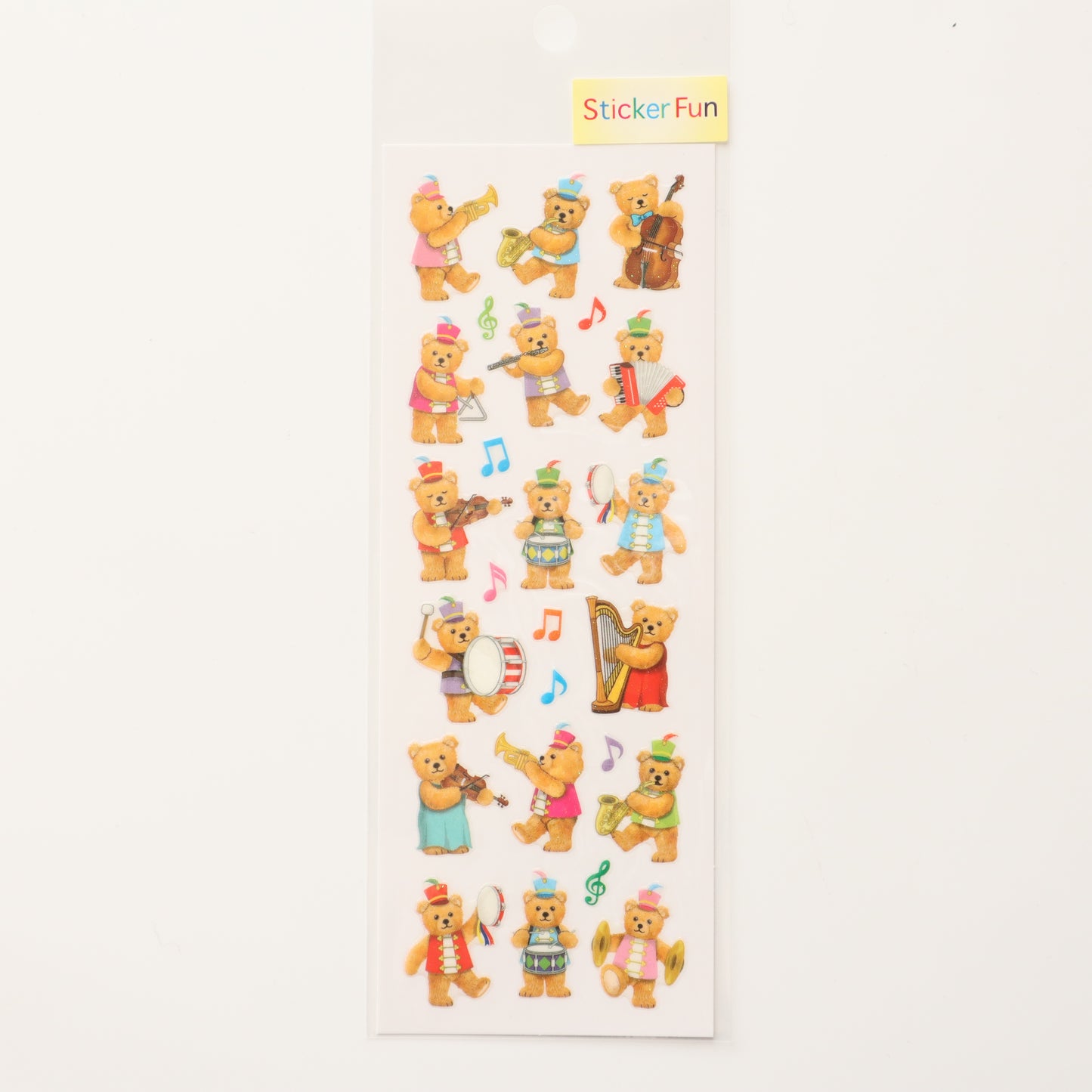 奥山商会 ラメ入りシール ベアーミュージシャン