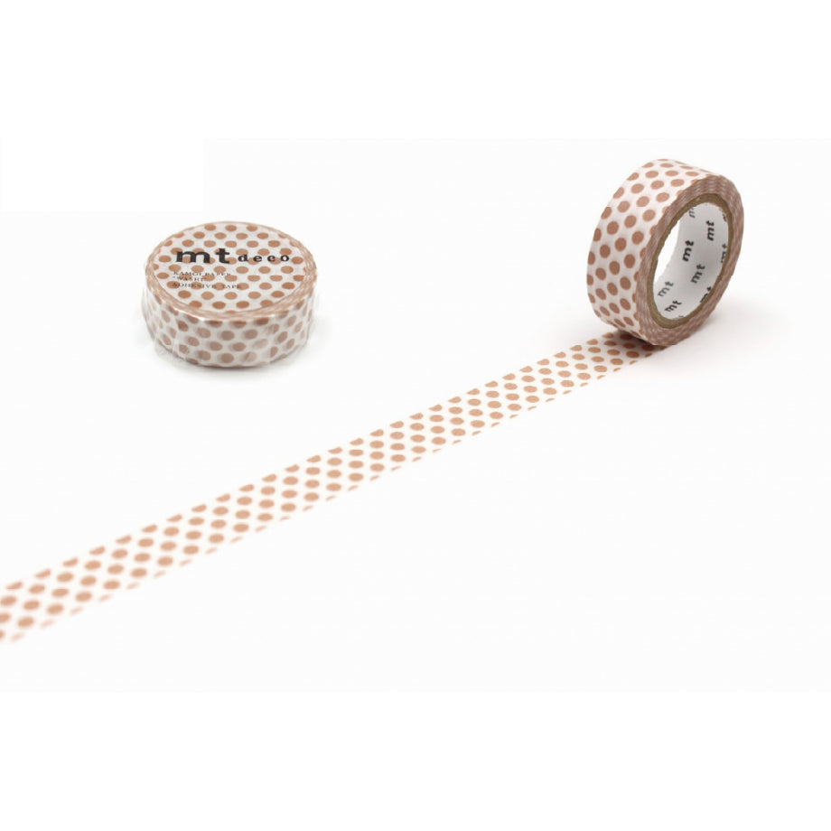 カモ井加工紙 mt deco マスキングテープ ドット・ミルクティー