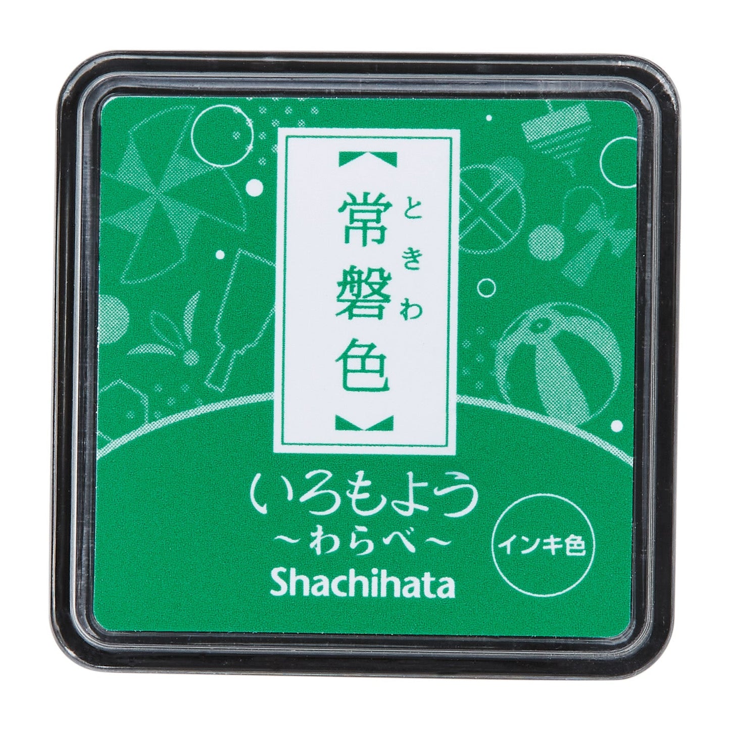 シヤチハタ Shachi・iro スタンプ台 いろもよう わらべ 常磐色