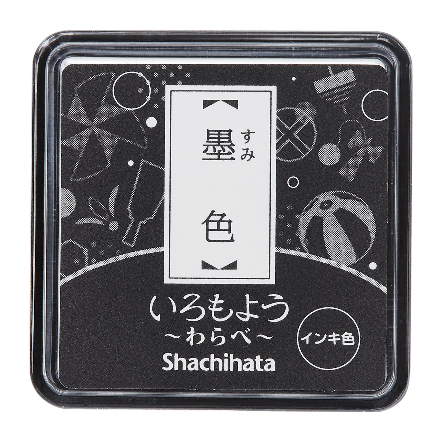 シヤチハタ Shachi・iro スタンプ台 いろもよう わらべ 墨色
