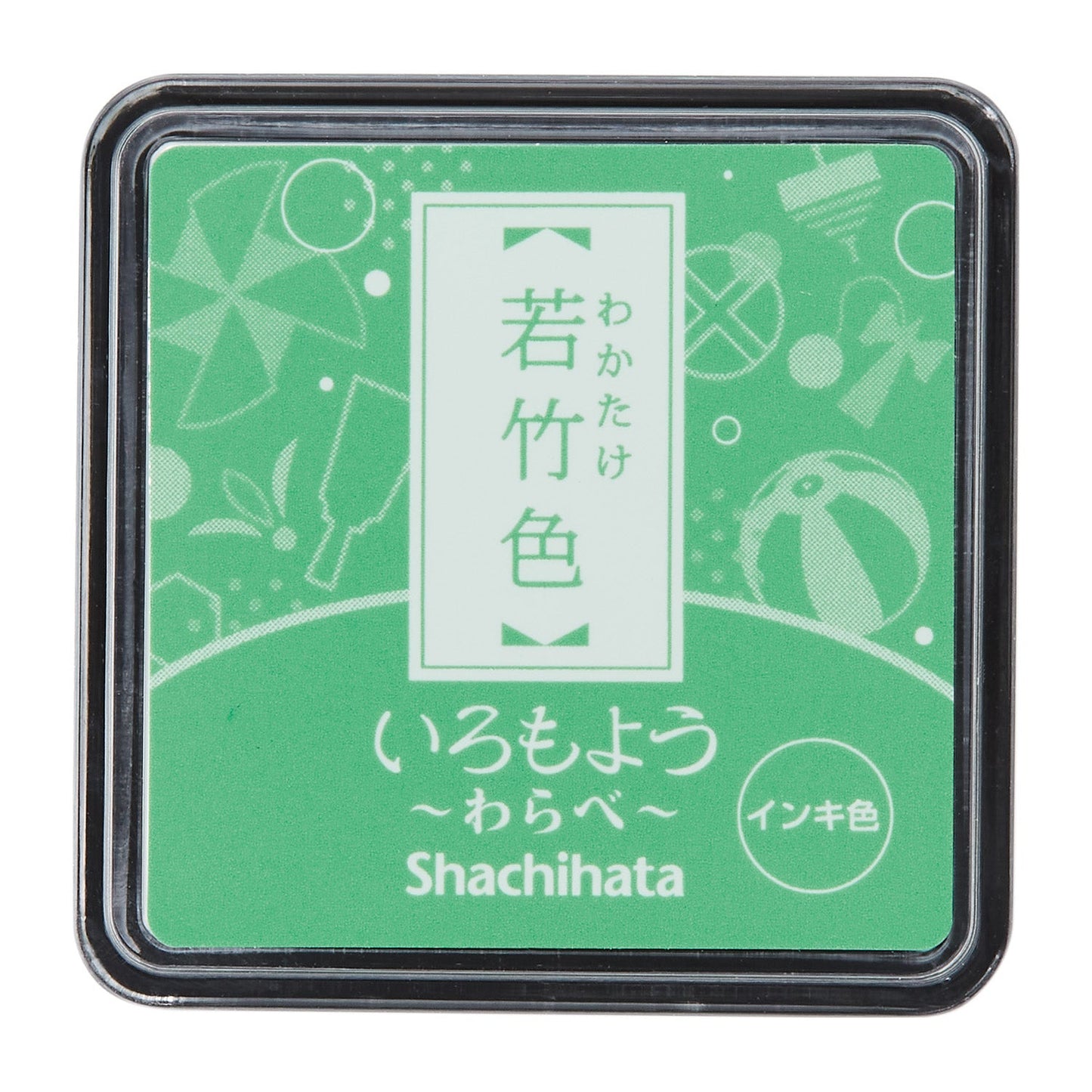 シヤチハタ Shachi・iro スタンプ台 いろもよう わらべ 若竹色