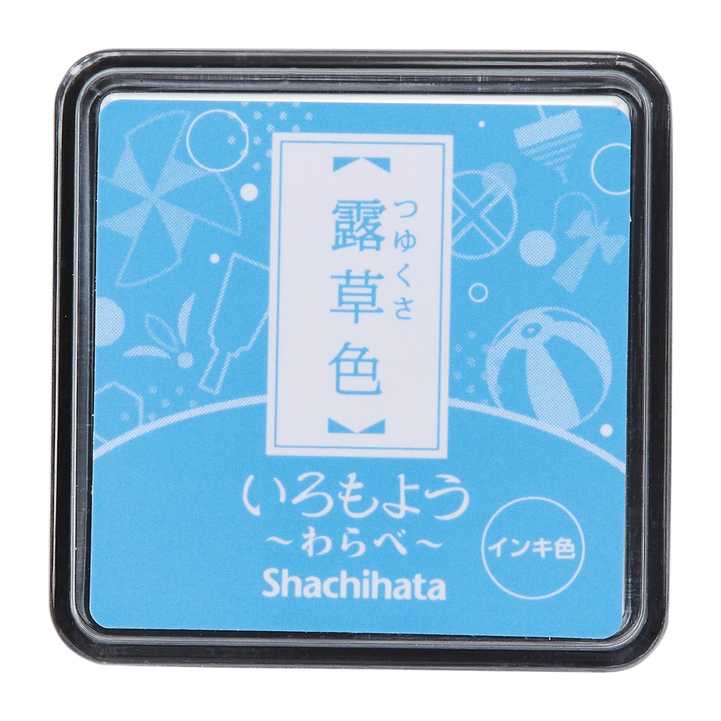 シヤチハタ Shachi・iro スタンプ台 いろもよう わらべ 露草色