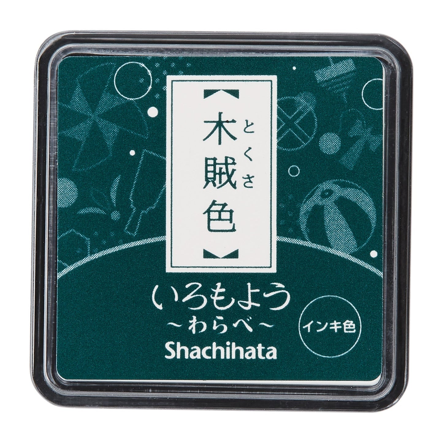 シヤチハタ Shachi・iro スタンプ台 いろもよう わらべ 木賊色