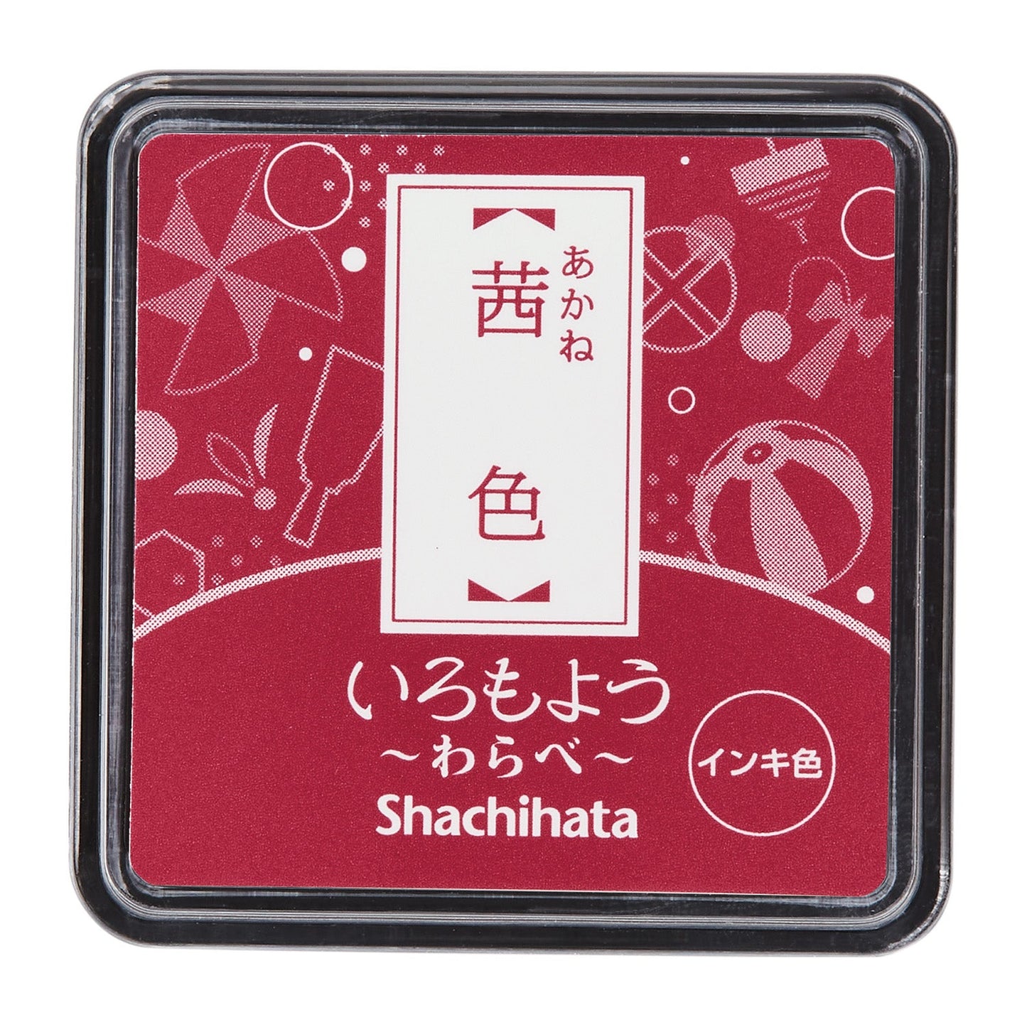 シヤチハタ Shachi・iro スタンプ台 いろもよう わらべ 茜色