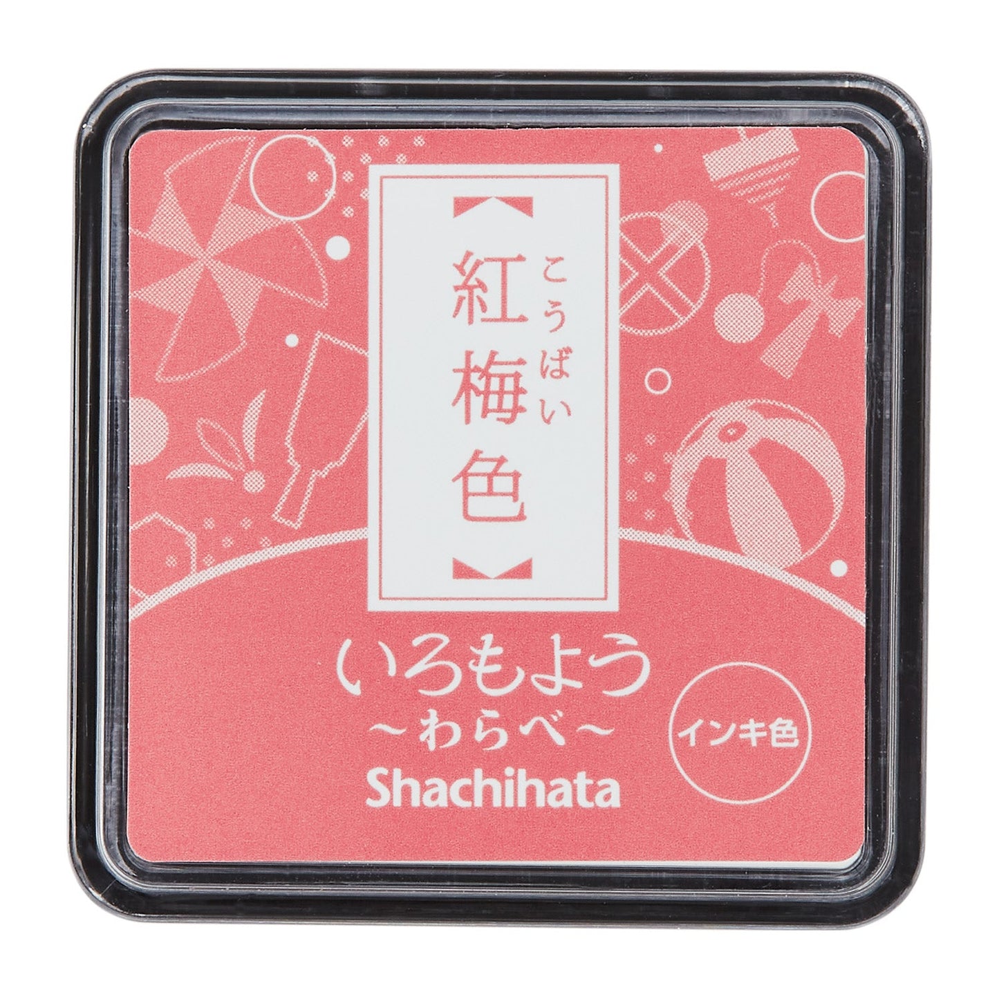 シヤチハタ Shachi・iro スタンプ台 いろもよう わらべ 紅梅色