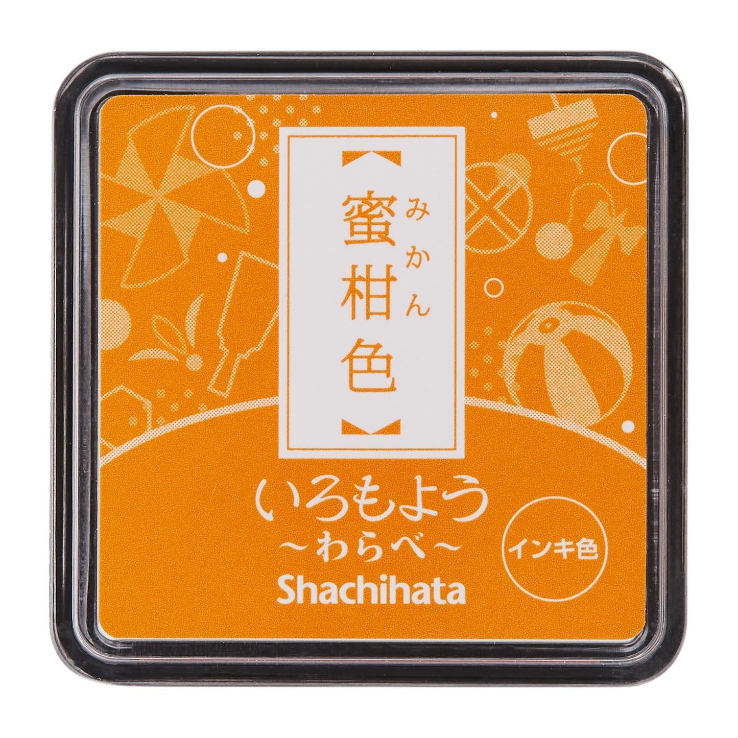 シヤチハタ Shachi・iro スタンプ台 いろもよう わらべ 蜜柑色