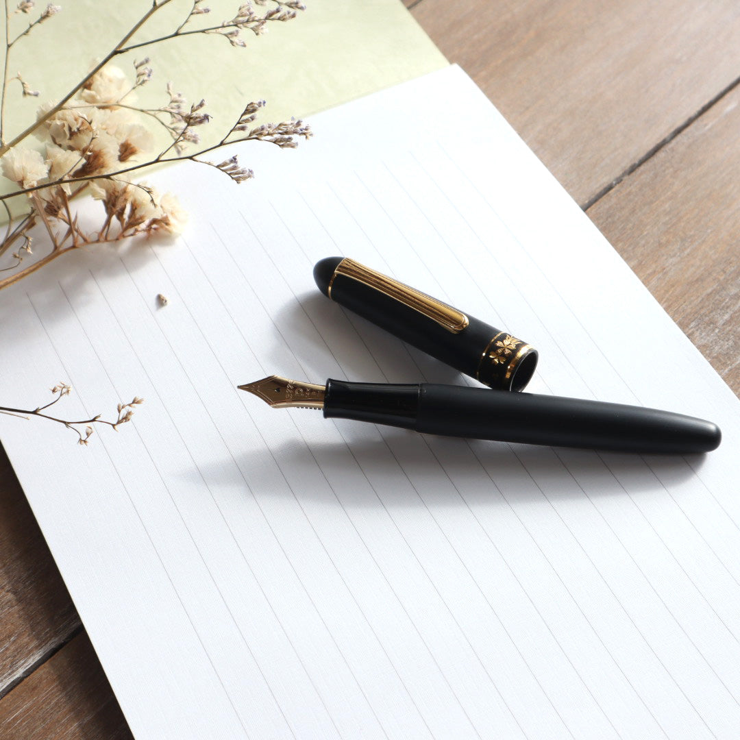 プラチナ万年筆 万年筆 #3776 センチュリー 肥後象嵌 「光助」作 サクラ 細字/中字/太字