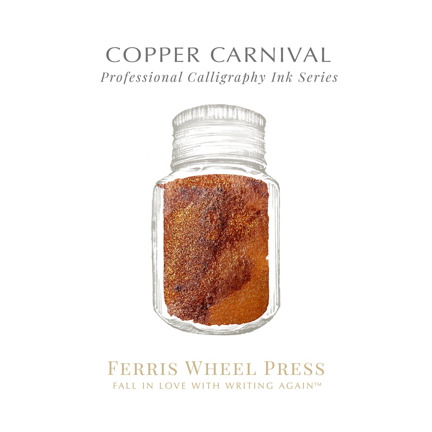 FERRIS WHEEL PRESS(フェリスホイールプレス) インク 28ml コッパーカーニバル【顔料】【ラメ入り】