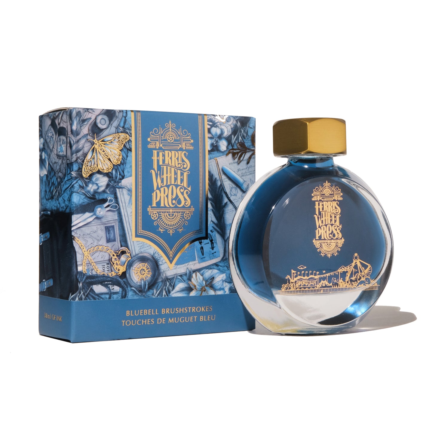 FERRIS WHEEL PRESS(フェリスホイールプレス) インク 38ml Adventures of Moss Brothers Collection ブルーベルブラッシュストローク