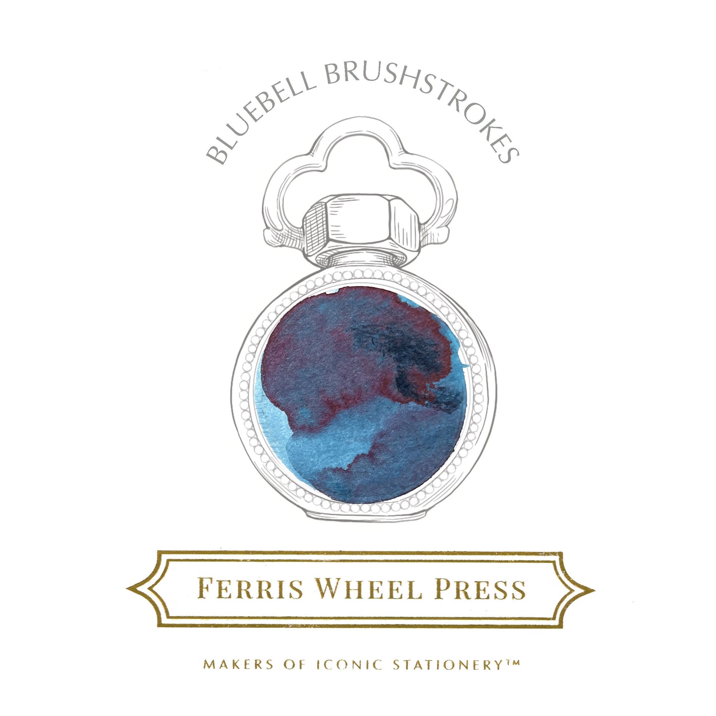 FERRIS WHEEL PRESS(フェリスホイールプレス) インク 38ml Adventures of Moss Brothers Collection ブルーベルブラッシュストローク