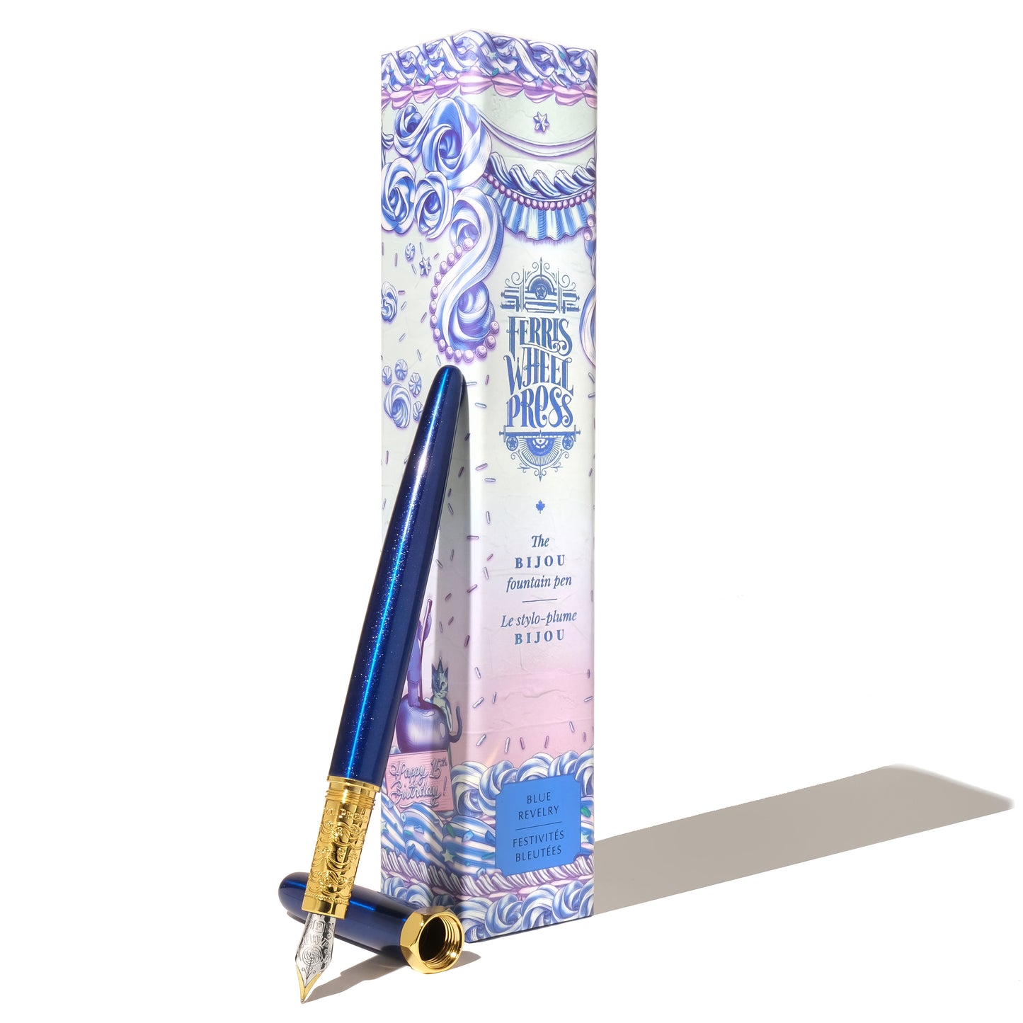 【限定品】FERRIS WHEEL PRESS(フェリスホイールプレス) 万年筆 ビジュー 15th Anniversary Celebration ブルーレヴェルリー 細字/中字