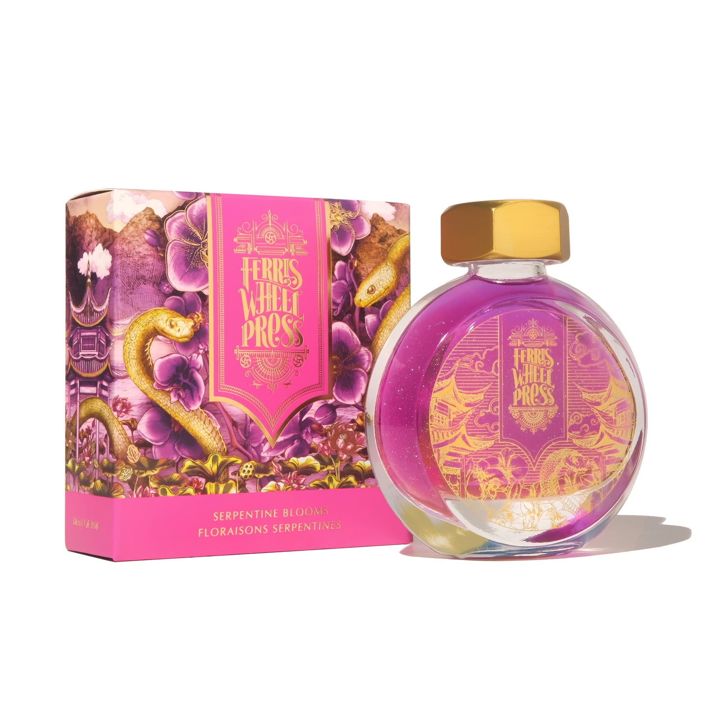 【限定品】FERRIS WHEEL PRESS(フェリスホイールプレス) インク 38ml 2025 Curious Collaborations サーペンタインブルームス【ラメ入り】
