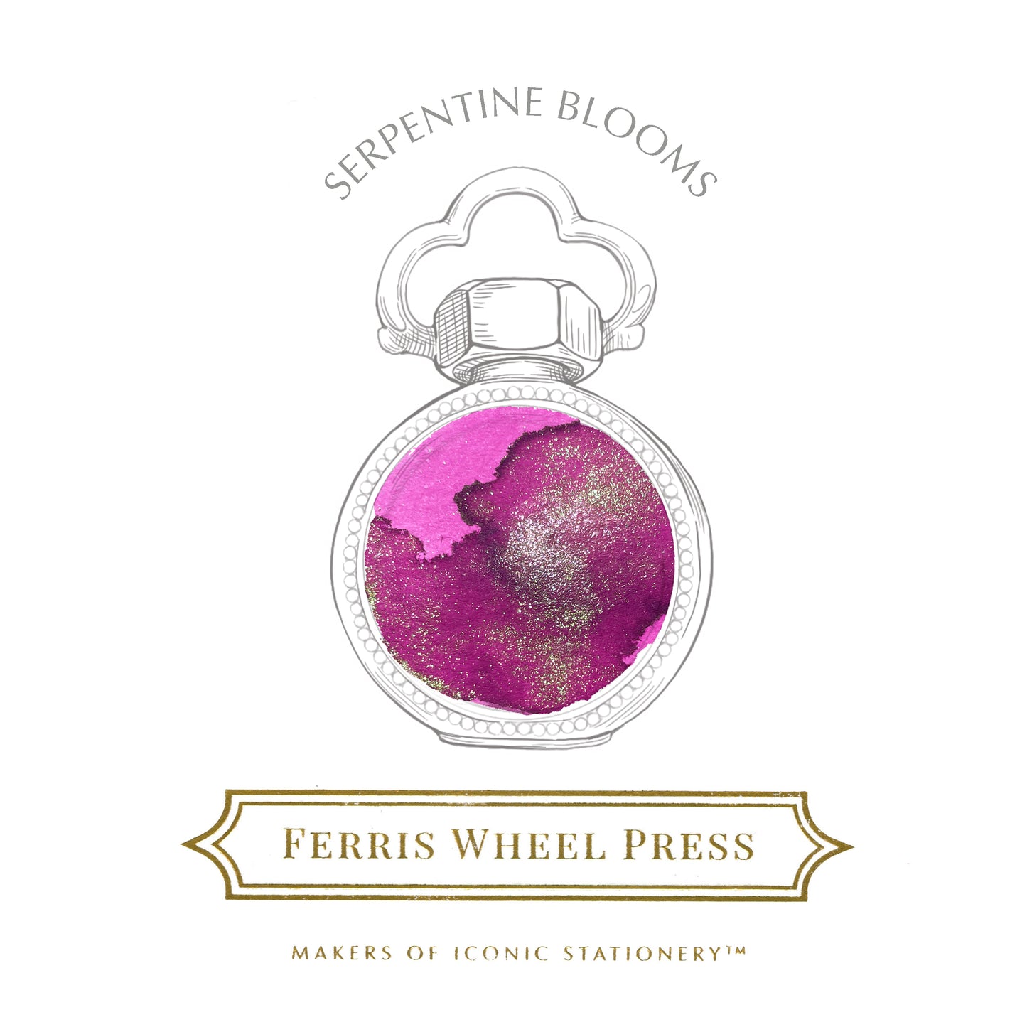 【限定品】FERRIS WHEEL PRESS(フェリスホイールプレス) インク 38ml 2025 Curious Collaborations サーペンタインブルームス【ラメ入り】