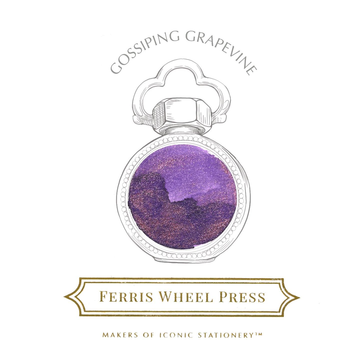 FERRIS WHEEL PRESS(フェリスホイールプレス) インク 38ml COUNTRY RETREAT COLLECTION ゴシッピング グレープヴァイン【ラメ入り】