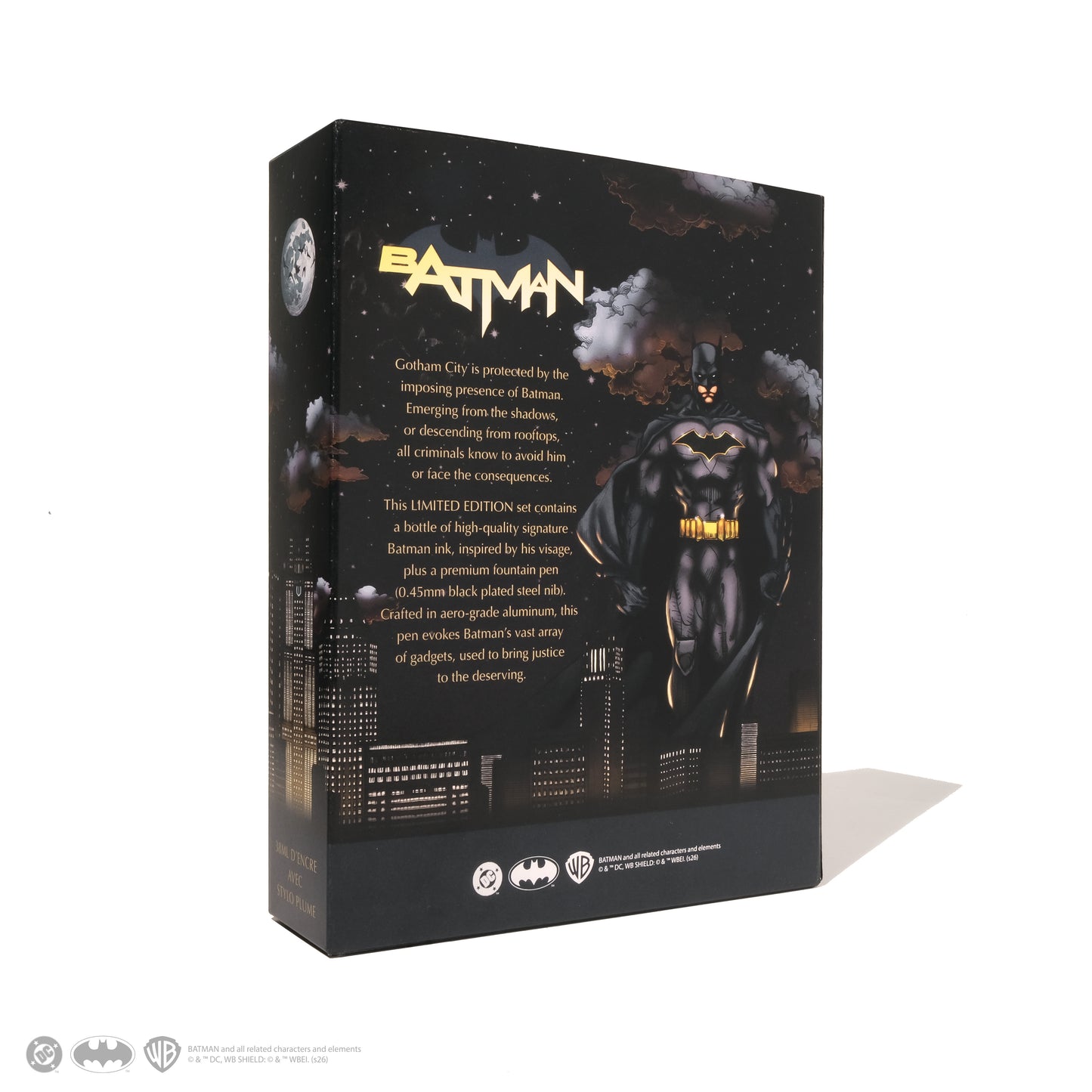 【限定品】FERRIS WHEEL PRESS(フェリスホイールプレス) Warner Bros. Shadows over Gotham City 万年筆 マルキーズ 細字 & インク 38ml バットマン【ラメ入り】