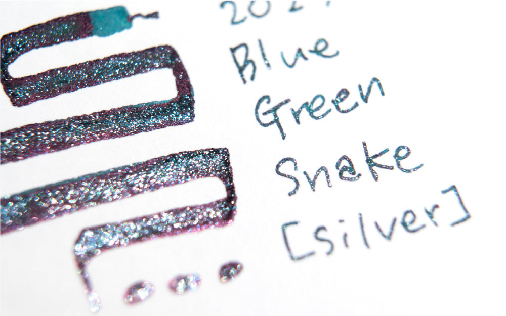 COLOR VERSE(カラーバース) インク15ml 2025 Blue Green Snake glistening Silver【ラメ入り】