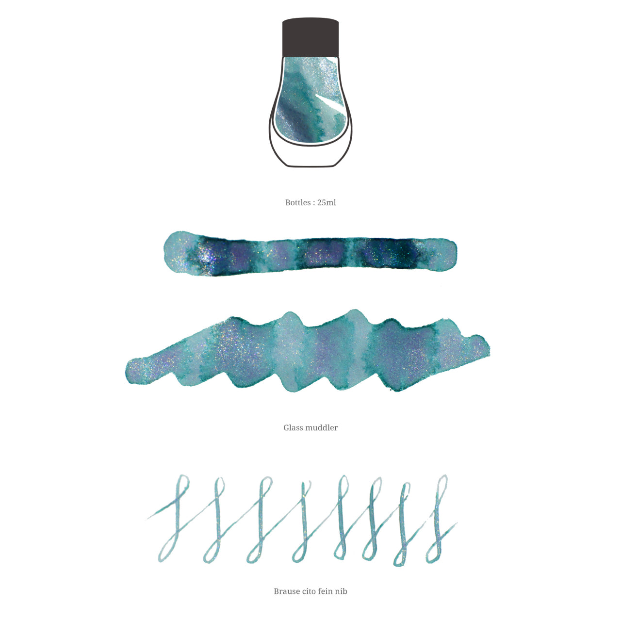 DOMINANT INDUSTRY (ドミナントインダストリー) インク 25ml Goryeo celadon【ラメ入り】