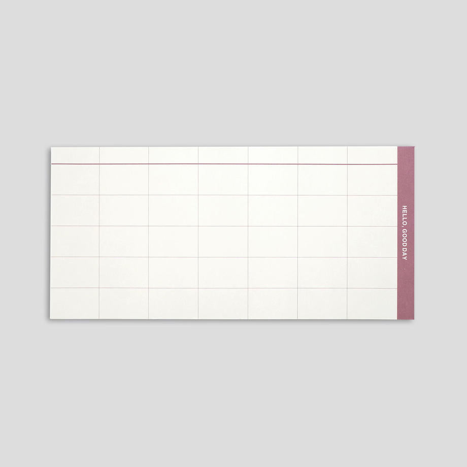 FIVE(ファイブ) WEEKLY&MONTHLY memopad RED