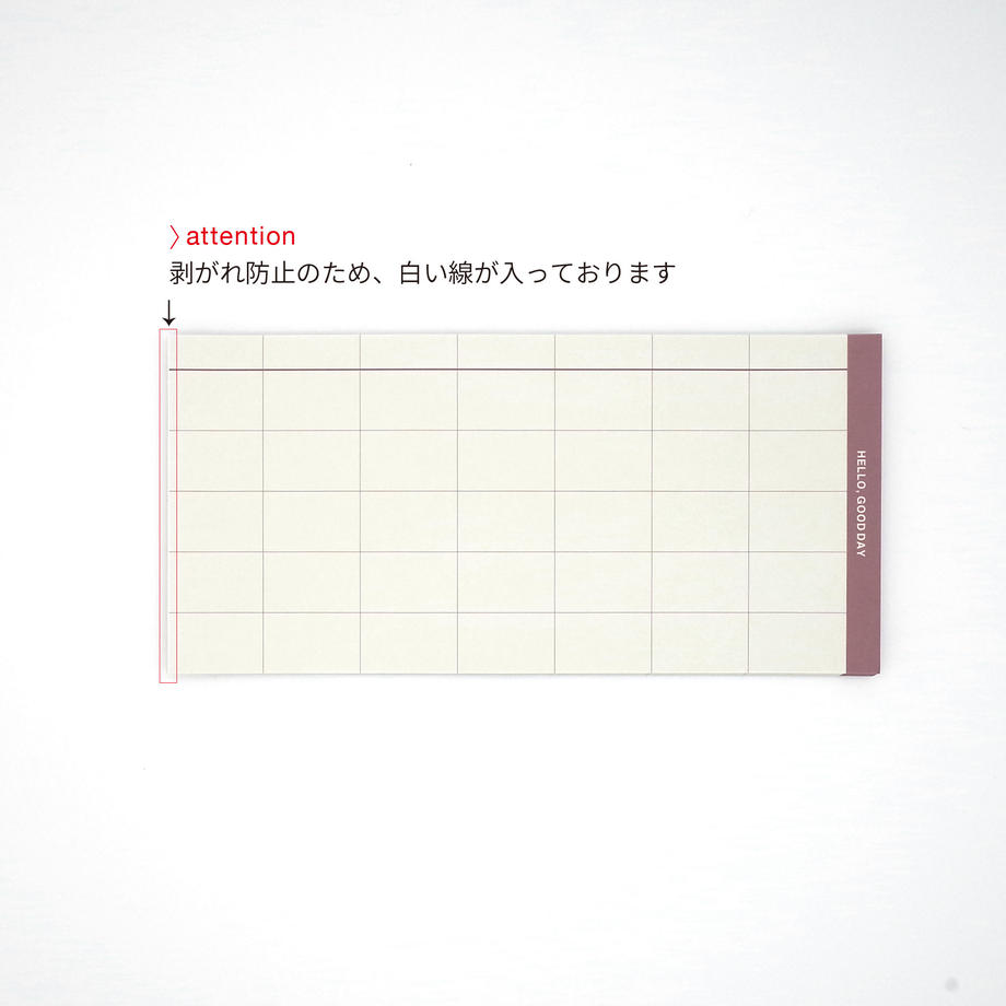 FIVE(ファイブ) WEEKLY&MONTHLY memopad RED