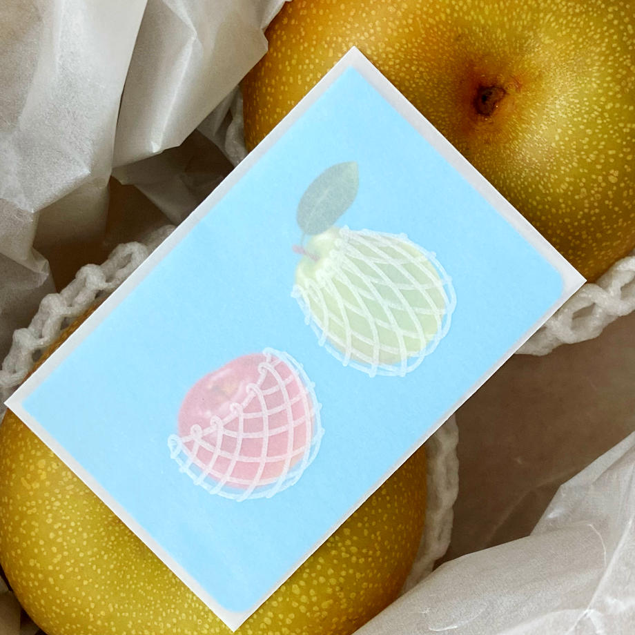 ア・ラ・カル堂 果物ミニレターセット 林檎、梨