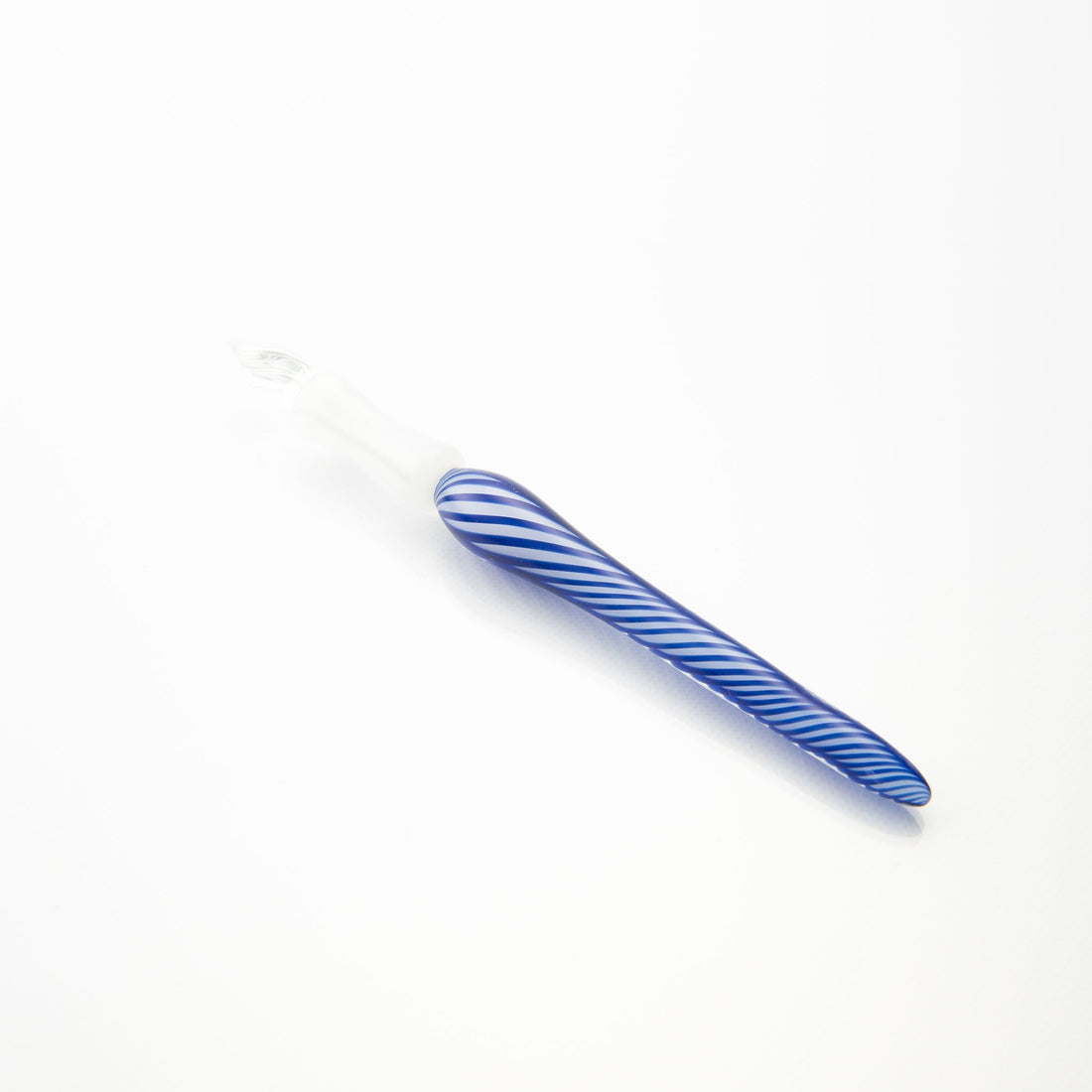きのうのこと。 ガラスペン Resplendent series ホワイト&ブルーストライプ