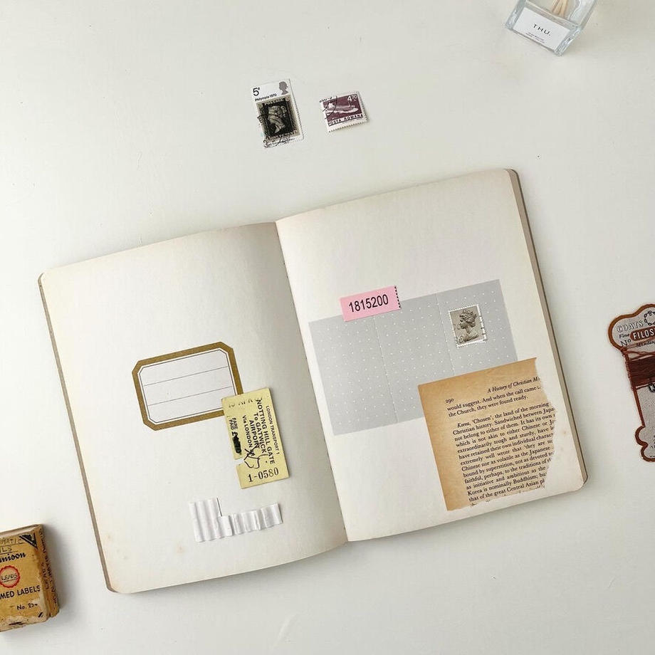 mittzell(ミッツェル) jimmy's paper ラベルシート2カラーセット グレージュ&チノ