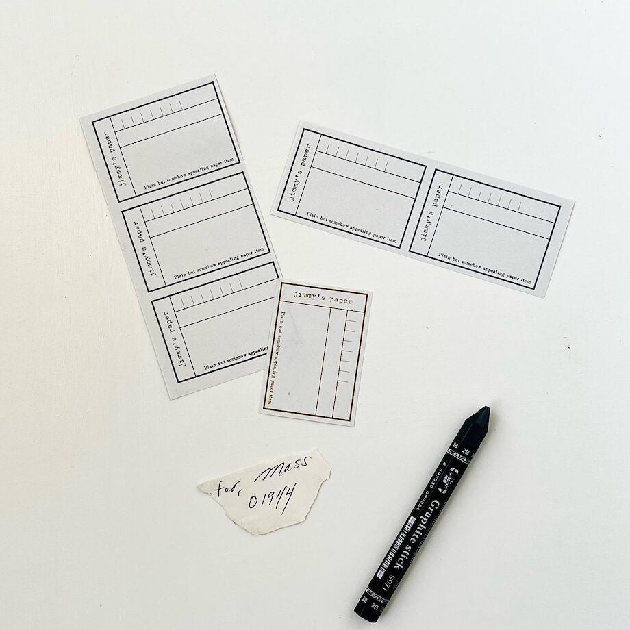 mittzell(ミッツェル) jimmy's paper ラベルシート2カラーセット カーキ&チャコール