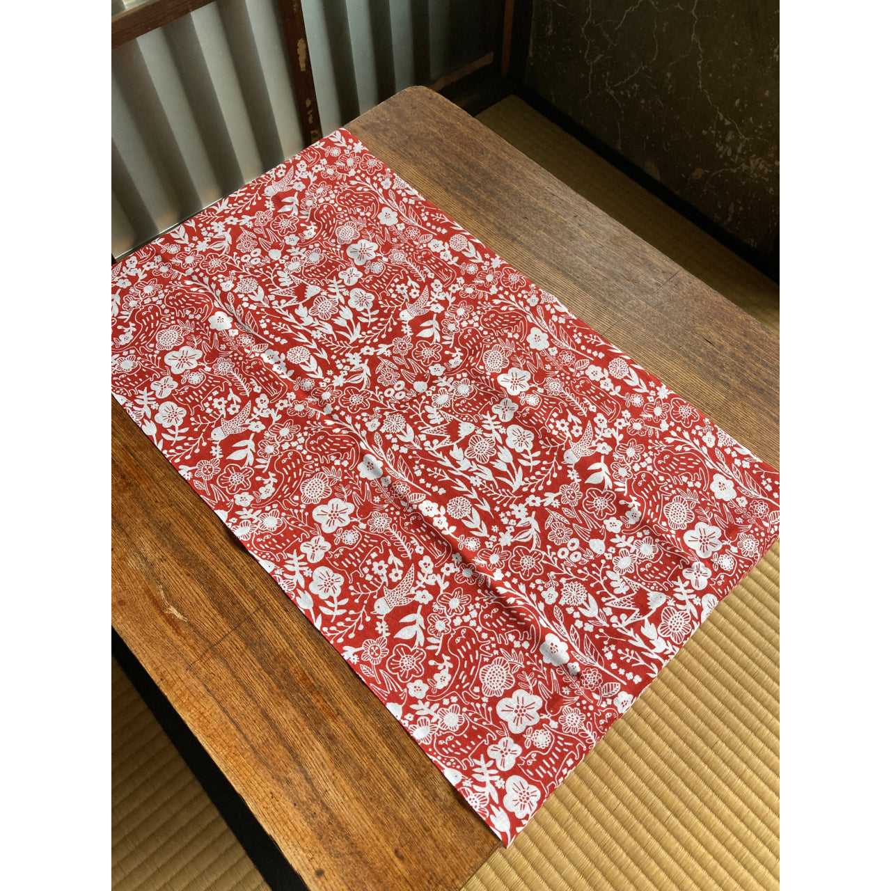 spicaの庭 スピカ模様店 手ぬぐい『猫と鳥と花と』