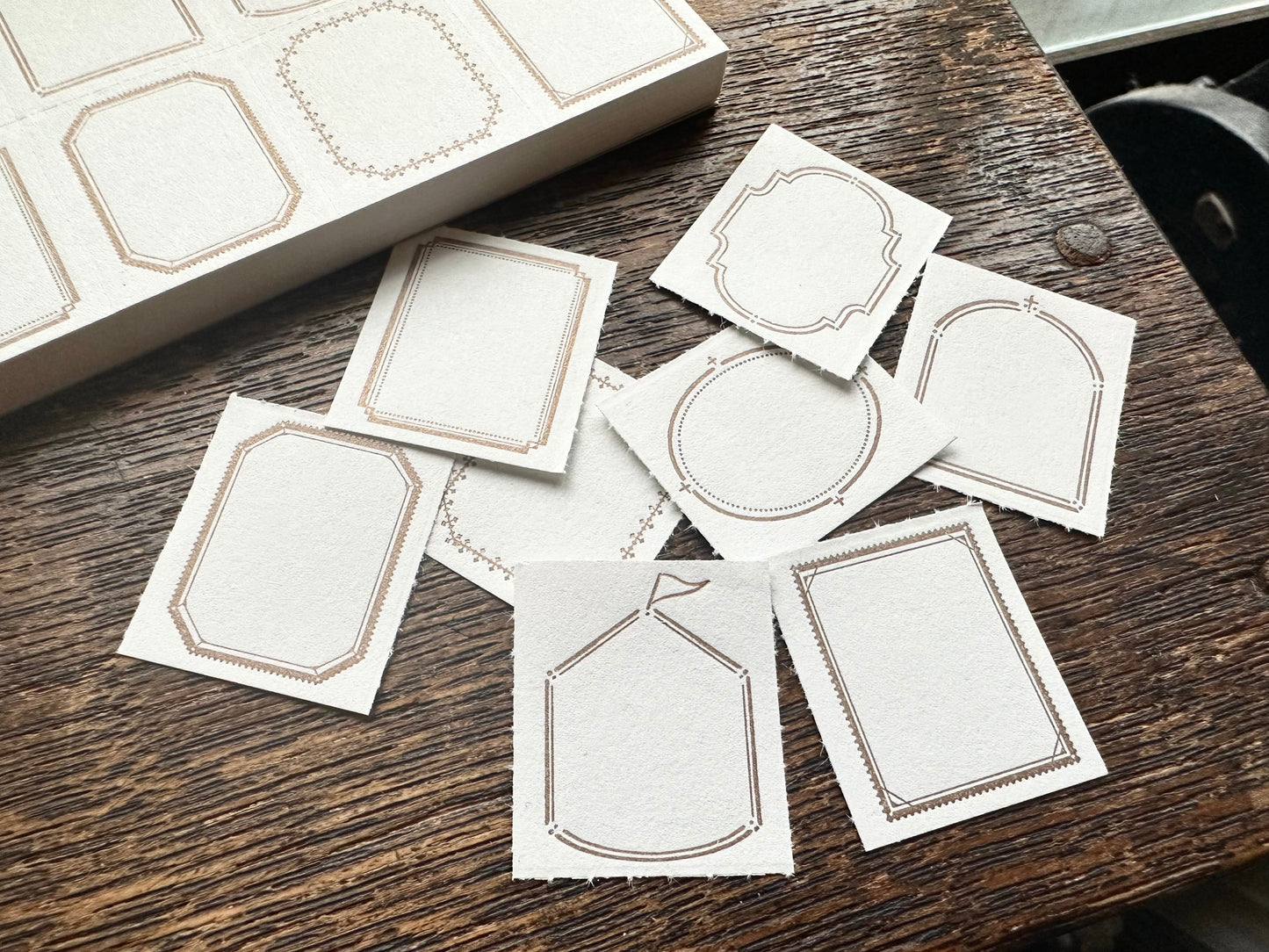 大枝活版室 8shape label book Frame Bronze【活版印刷】