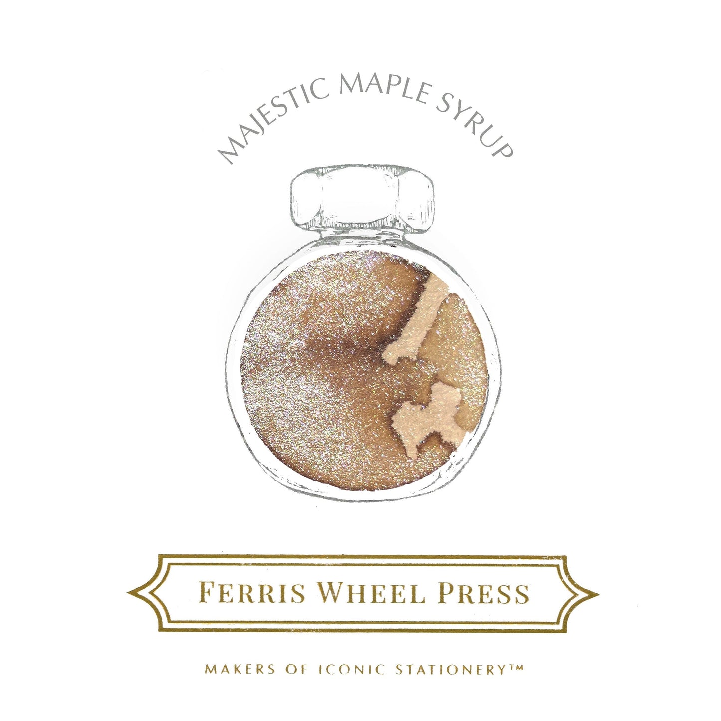 FERRIS WHEEL PRESS(フェリスホイールプレス) インク 38ml WOVEN WARMTH マジェスティックメイプルシロップ【ラメ入り】