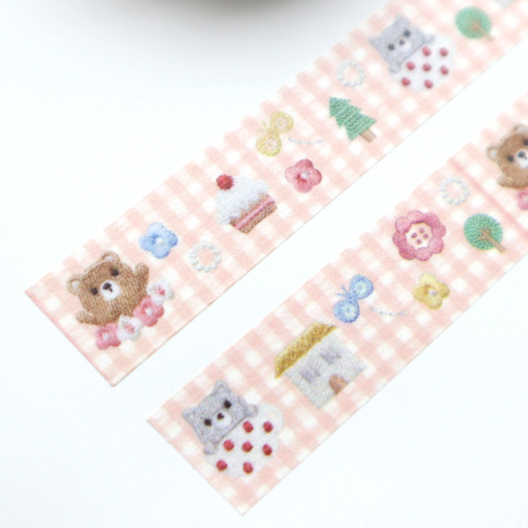 ニコ刺繍 刺繍から生まれたマスキングテープ くま・ねこ・おうち