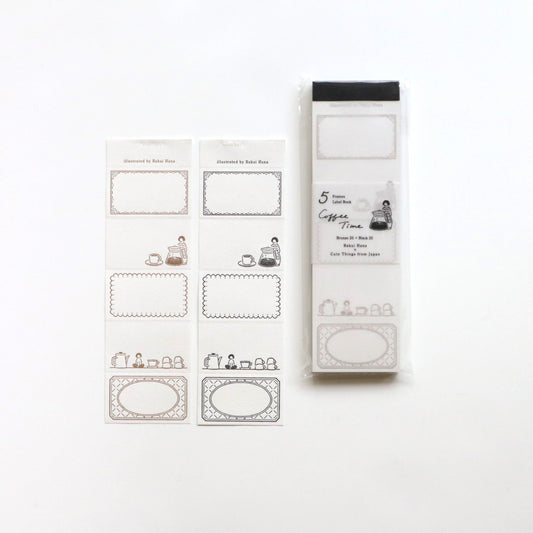 大枝活版室 Cute Things from Japan コラボ Label book  Coffee time