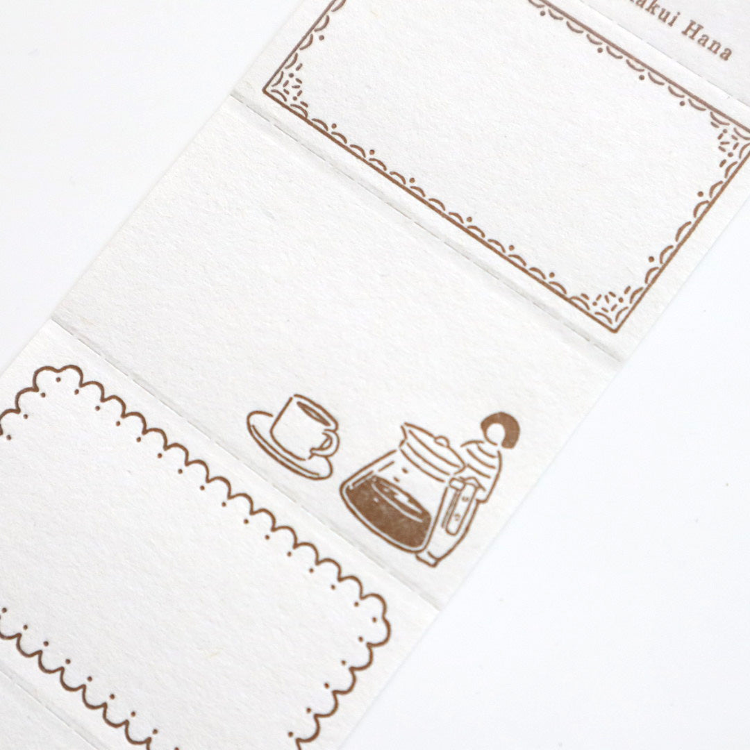 大枝活版室 Cute Things from Japan コラボ Label book  Coffee time