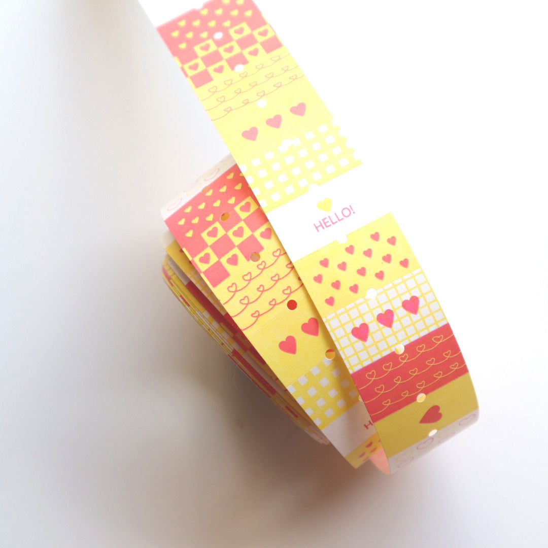 forme.(フォルム) ラベラーシール ハートアソート イエロー×ピンク
