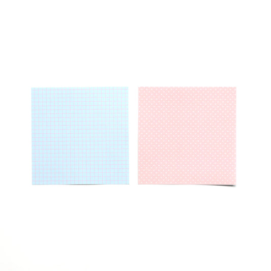 forme.(フォルム) 筆屋-ぺんや- M5スクエア 両面ばらメモ grid×dot1 ブルー×ピンク