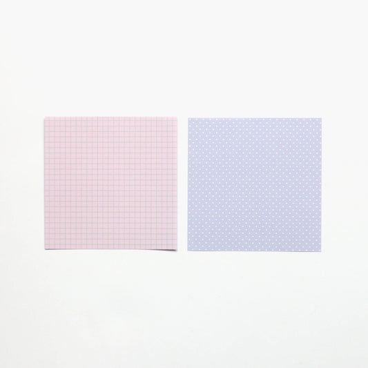 forme.(フォルム) 筆屋-ぺんや- M5スクエア 両面ばらメモ grid×dot2 ピンク×パープル