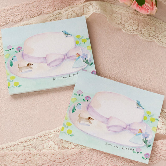 kin.iro.hitode(キンイロヒトデ) メモ帳 帽子の思い出