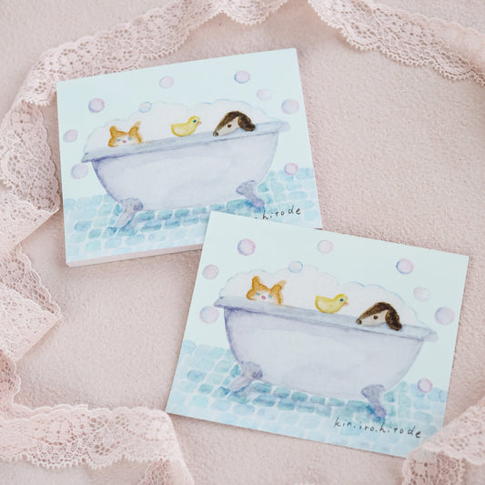 kin.iro.hitode(キンイロヒトデ) メモ帳 かわいい子たちのバスタブ