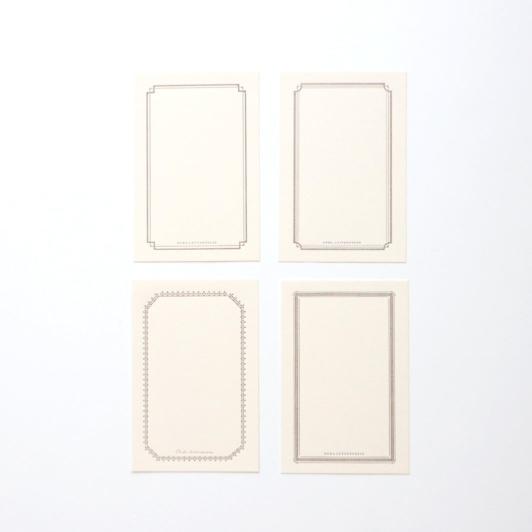 【限定品】大枝活版室 Large frame card set Bronze